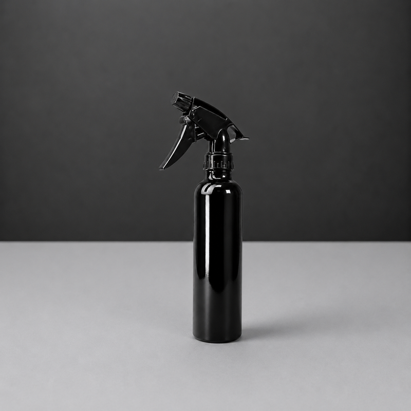 Butelka z Rozpylaczem 250ml Czarna Spryskiwacz Spray Bottle Tattoo Barber
