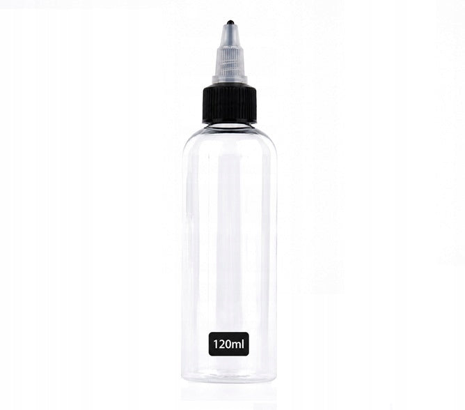 Butelka pusta plastikowa z dozownikiem typu twist – transparentna - 120ml