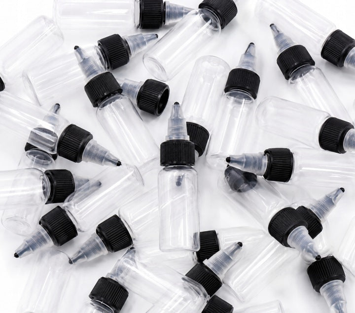 Butelka pusta plastikowa z dozownikiem typu twist – transparentna - 30ml