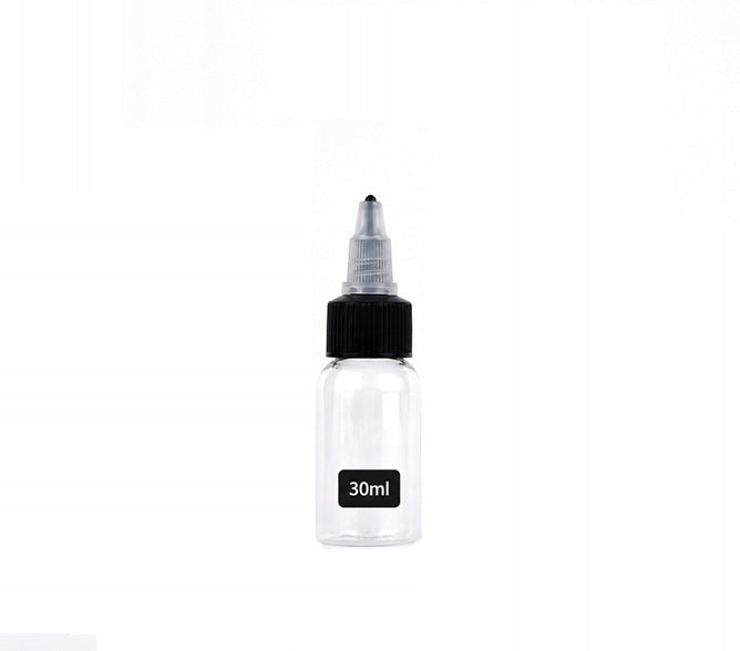Butelka pusta plastikowa z dozownikiem typu twist – transparentna - 30ml