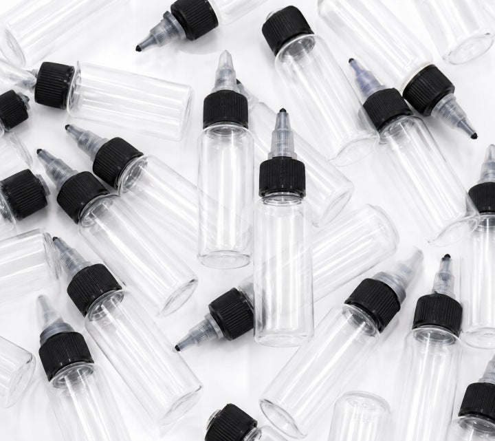 Butelka pusta plastikowa z dozownikiem typu twist – transparentna - 60ml