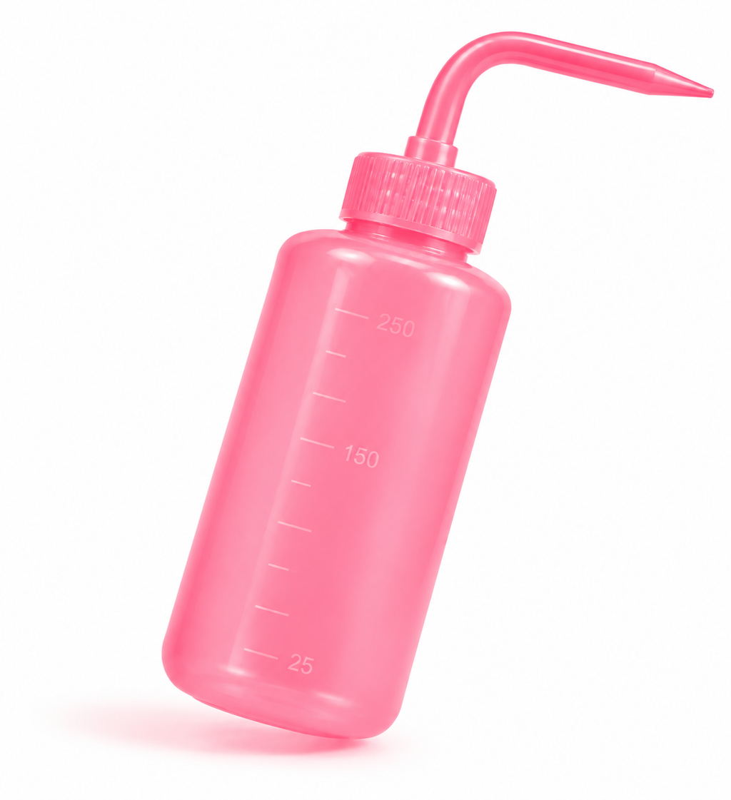Tryskawka do przemywania tatuażu 250 ml LDPE – różowa – zdjęcie 3