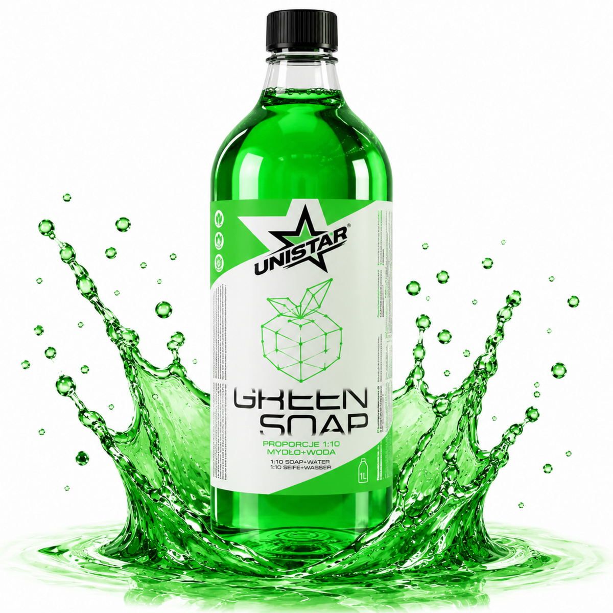 UNISTAR Green Soap Zielone Jabłko - Koncentrat 1:10, 1L