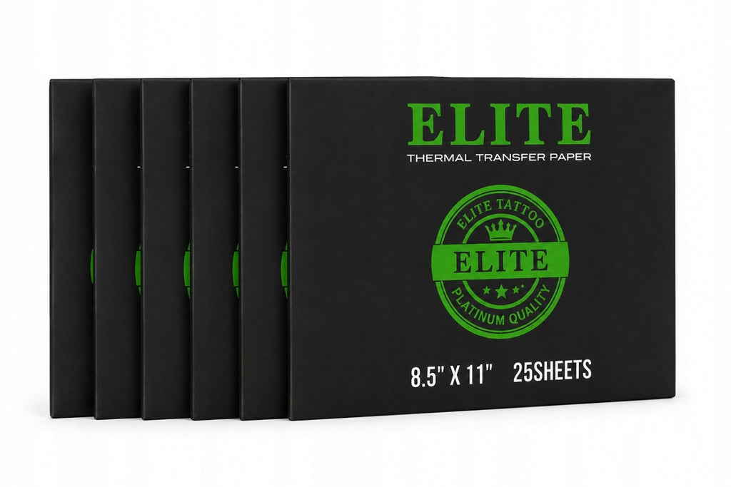 Kalka Thermal do odbijania wzoru tatuażu na skórze - ELITE - zestaw 25 szt.