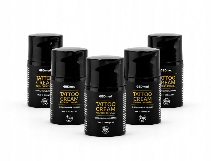 Krem do Tatuażu CBD 50ml 500mg CBD Regeneracja Nawilżenie Ochrona UV CBDmed