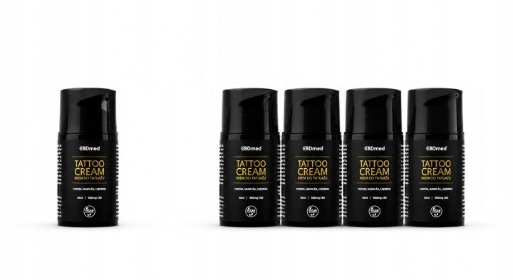 Krem do Tatuażu CBD 50ml 500mg CBD Regeneracja Nawilżenie Ochrona UV CBDmed