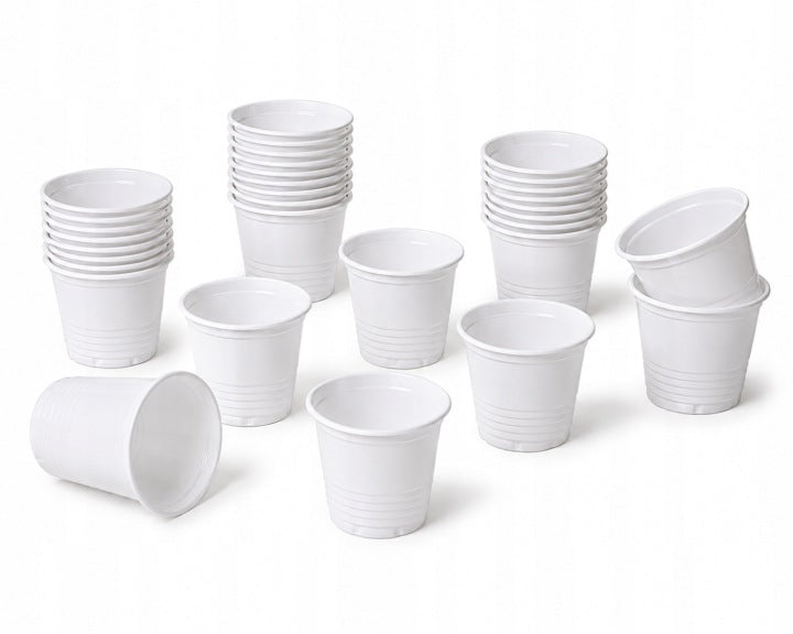 Kubki jednorazowe plastikowe 80ml /100szt/ na wodę do płukania kartridży