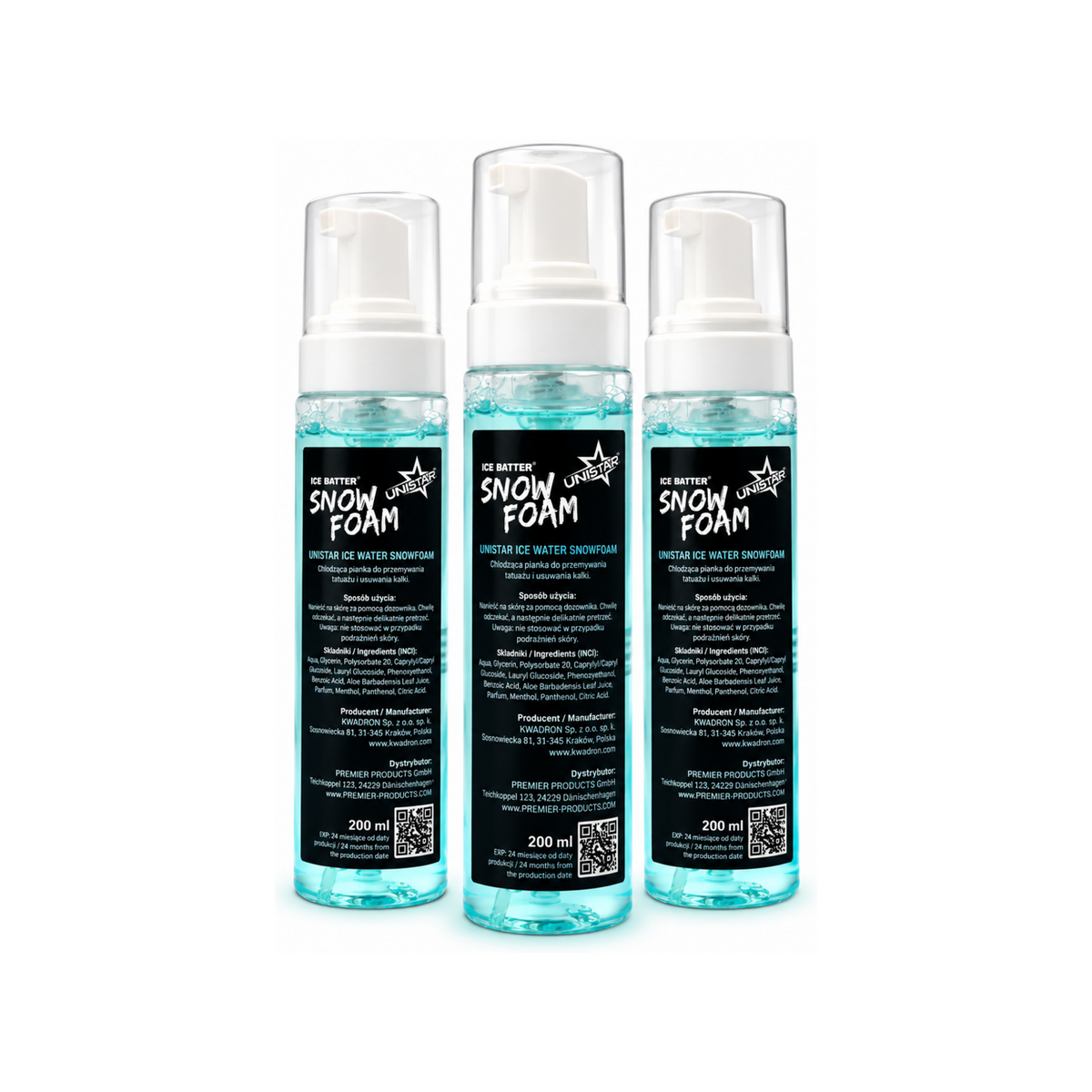 Unistar Ice Water Foam - pianka myjąca chłodząca - 200ml – zdjęcie 5