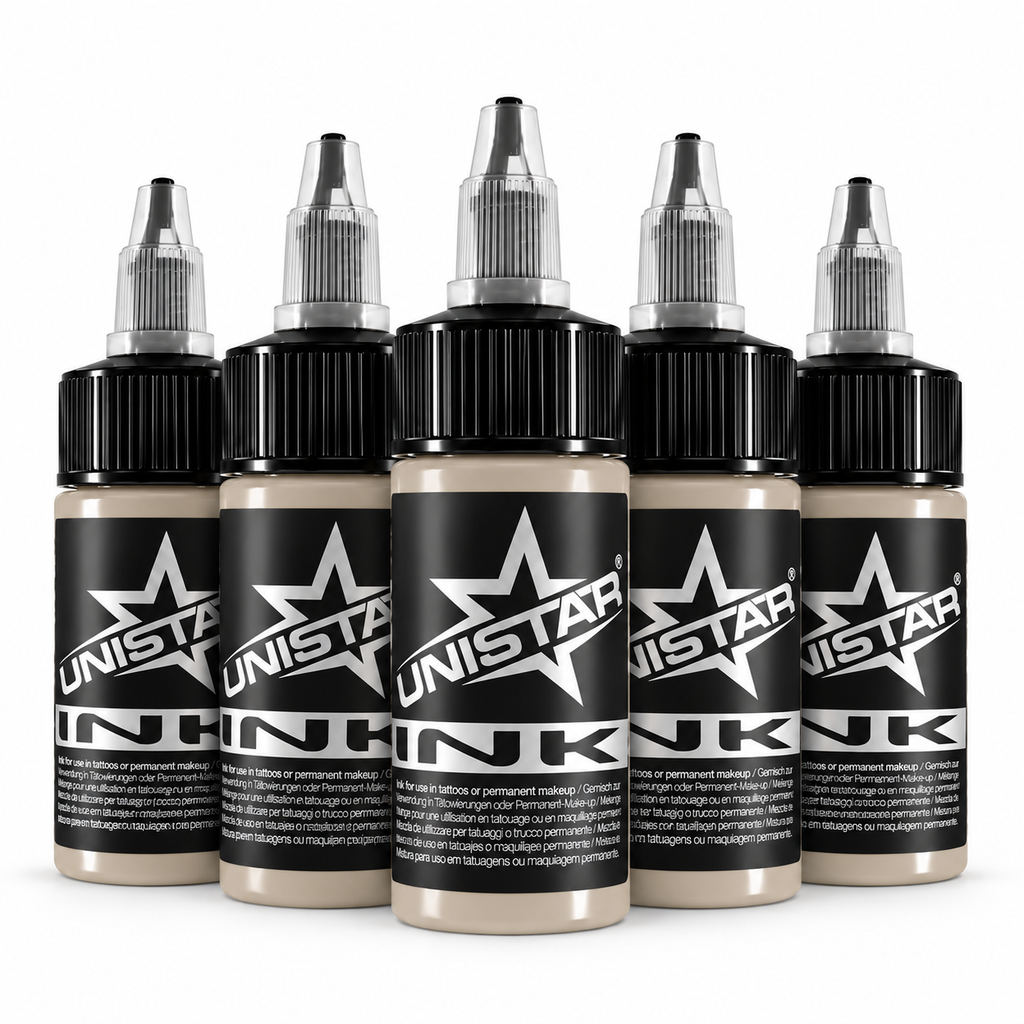 Beżowa farba, tusz do tatuażu - UNISTAR INK - Tan 30ml (Reach)