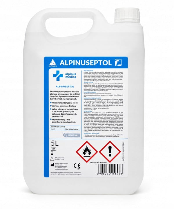 Preparat do dezynfekcji powierzchni medycznych - Kanister - Alpinuseptol 5L