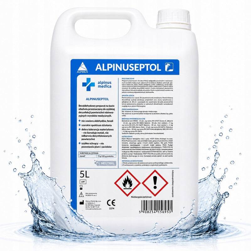 Preparat do dezynfekcji powierzchni medycznych - Kanister - Alpinuseptol 5L