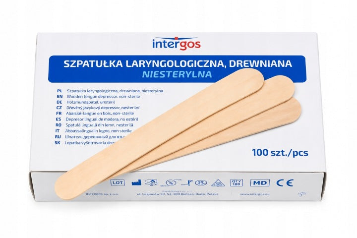 Szpatułki drewniane kosmetyczne do wazeliny /100szt/ niesterylne - brzozowe