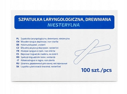 Szpatułki drewniane kosmetyczne do wazeliny /100szt/ niesterylne - brzozowe