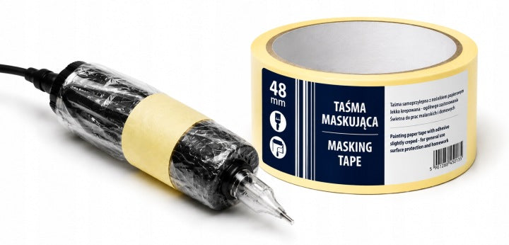 Taśma maskująca papierowa 48mmx25m do studia tatuażu - taśma malarska