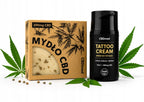 Zestaw do pielęgnacji tatuażu CBD Krem do tattoo 50ml + Mydło konopne 200mg