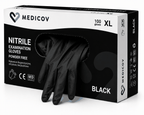 Rękawiczki Nitrylowe BLACK Bezpudrowe Medicov 100 szt. XL - Wyrób Medyczny – zdjęcie 4