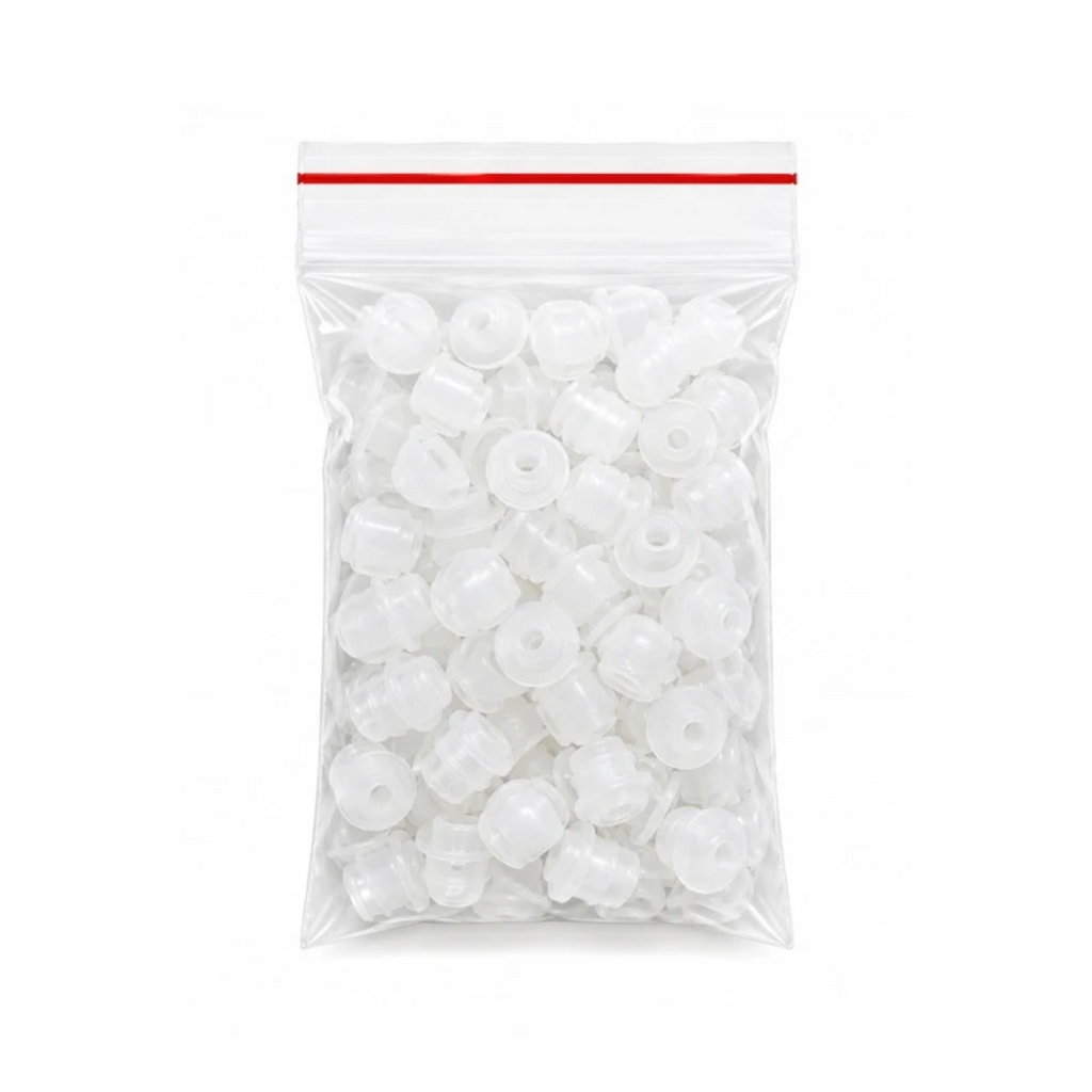 Silikonowe Gumki nypelki do maszynek do tatuażu - White soft - 100 szt.