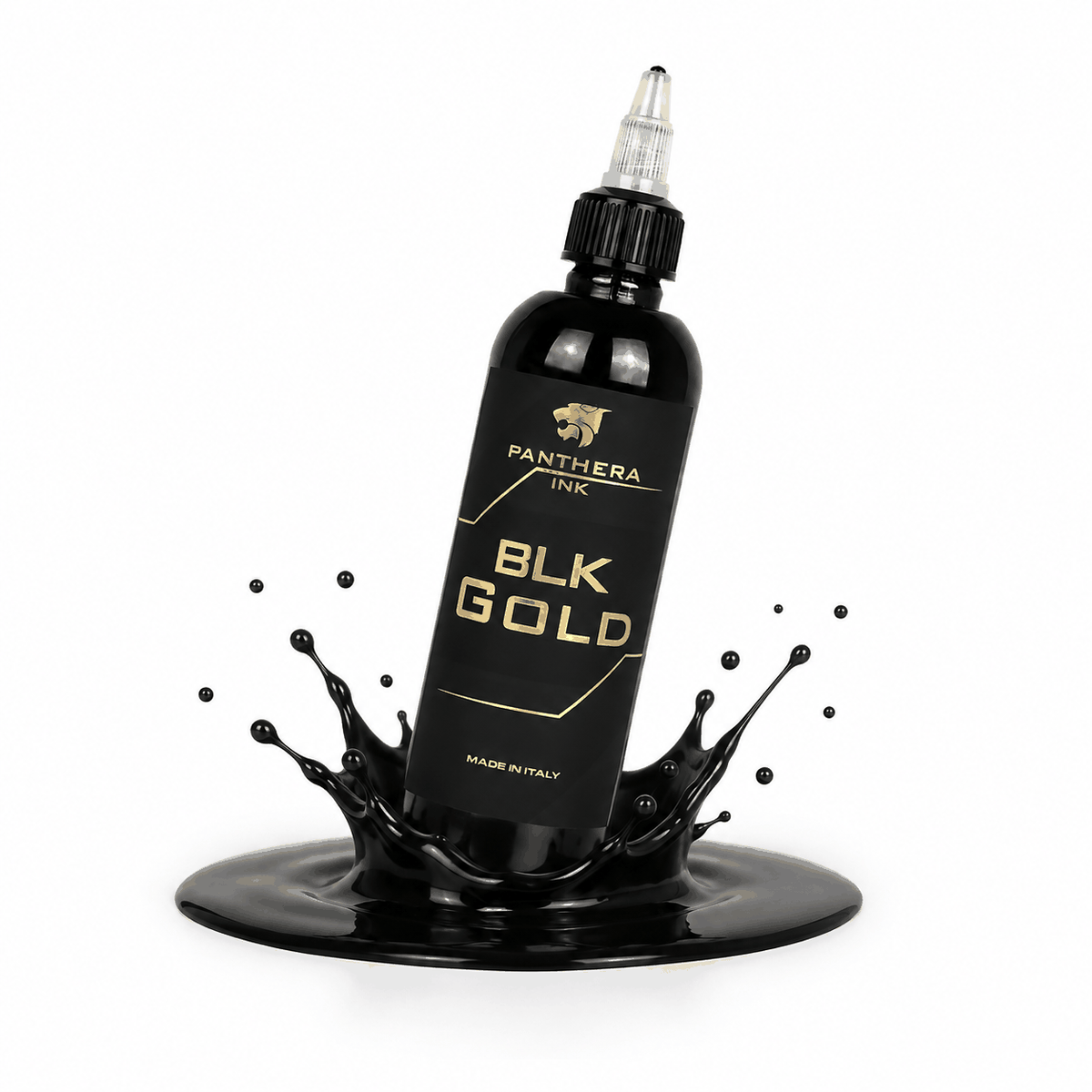 Czarna farba, tusz do tatuażu - Panthera Ink - Black Gold - 150 ml – zdjęcie 4