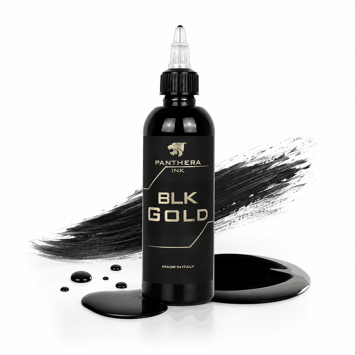 Czarna farba, tusz do tatuażu - Panthera Ink - Black Gold - 150 ml – zdjęcie 5