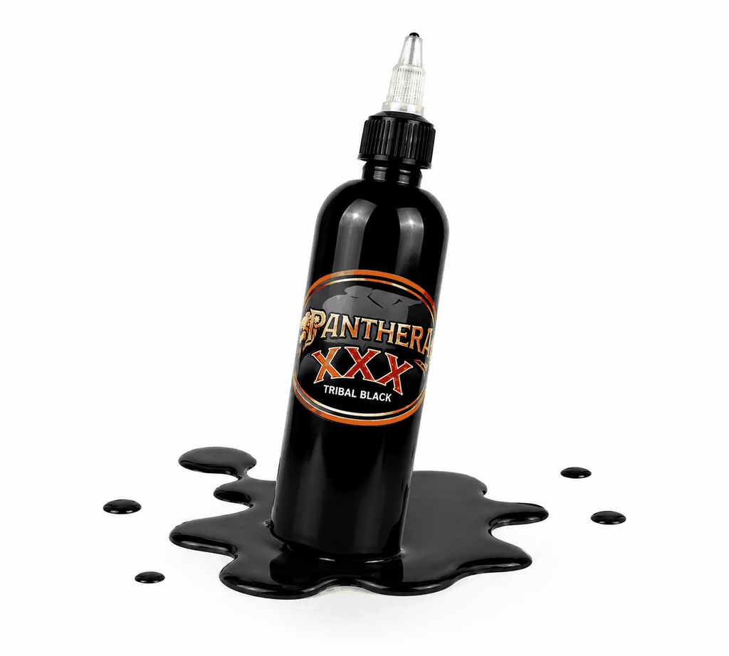 Czarna farba, tusz do tatuażu - Panthera Ink - Black Tribal XXX - 150 ml – zdjęcie 4