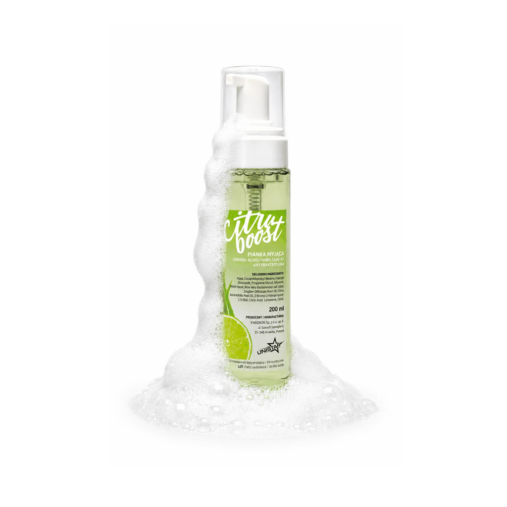 Mydło, pianka myjąca do tatuażu cytusowa - Unistar - Citro Boost - 200ml – zdjęcie 4