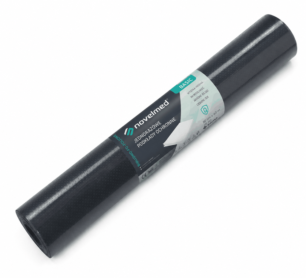 Podkład Kosmetyczny - Novelmed Basic - Black 60cmx40m 80-odcinków 3-warstwy – zdjęcie 2