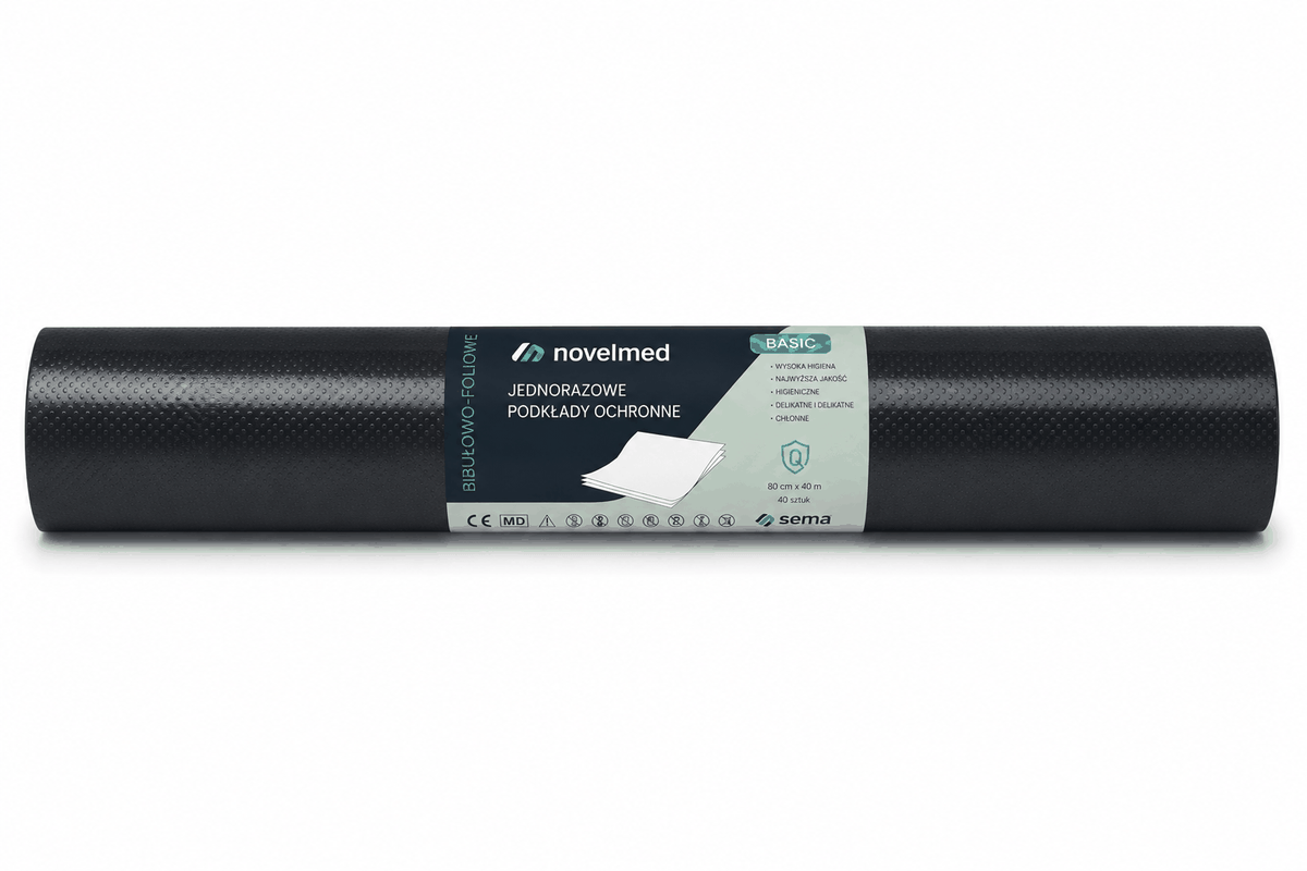 Podkład Kosmetyczny - Novelmed Basic - Black 60cmx40m 80-odcinków 3-warstwy – zdjęcie 5