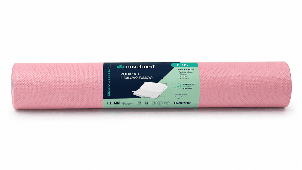 Podkład Kosmetyczny - Novelmed Basic - Pink 60cmx40m 80-odcinków 3-warstwy – zdjęcie 5