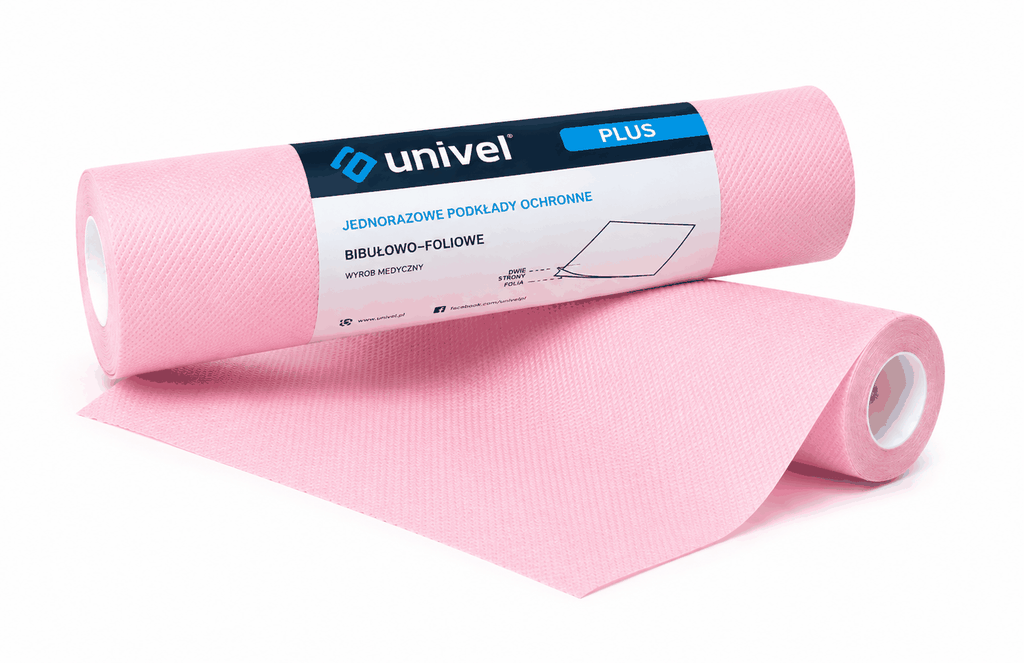 Podkład Kosmetyczny - Univel Plus - Pink 33x48cm 40-odcinków - 3-warstwy
