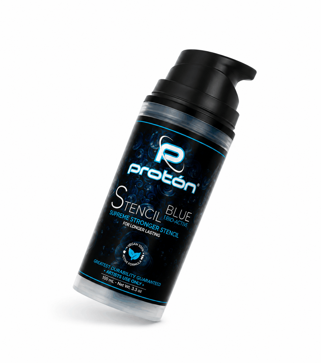 Proton Stencil Primer - żel do odbijania wzoru kalki tatuażu - BLUE 100ml – zdjęcie 4