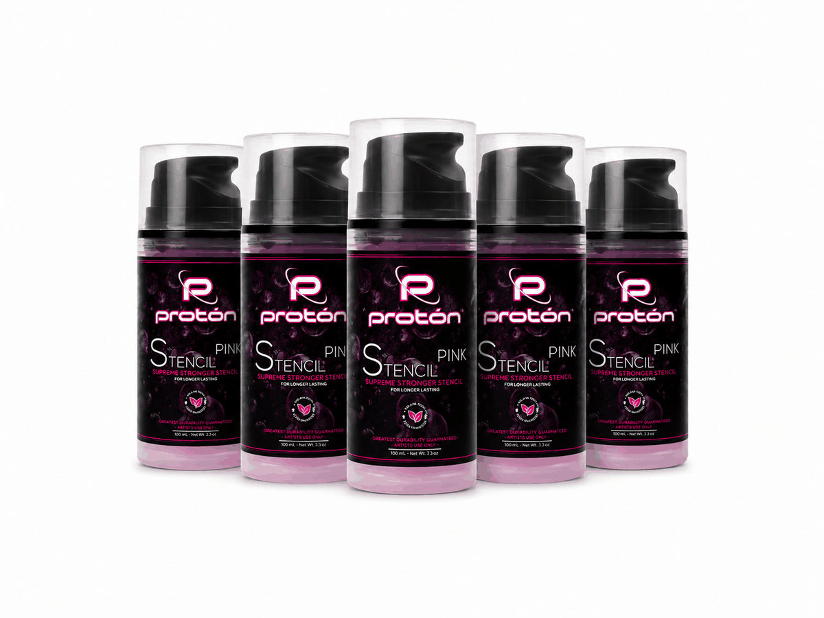 Proton Stencil Primer - żel do odbijania wzoru kalki tatuażu - PINK 100ml – zdjęcie 3
