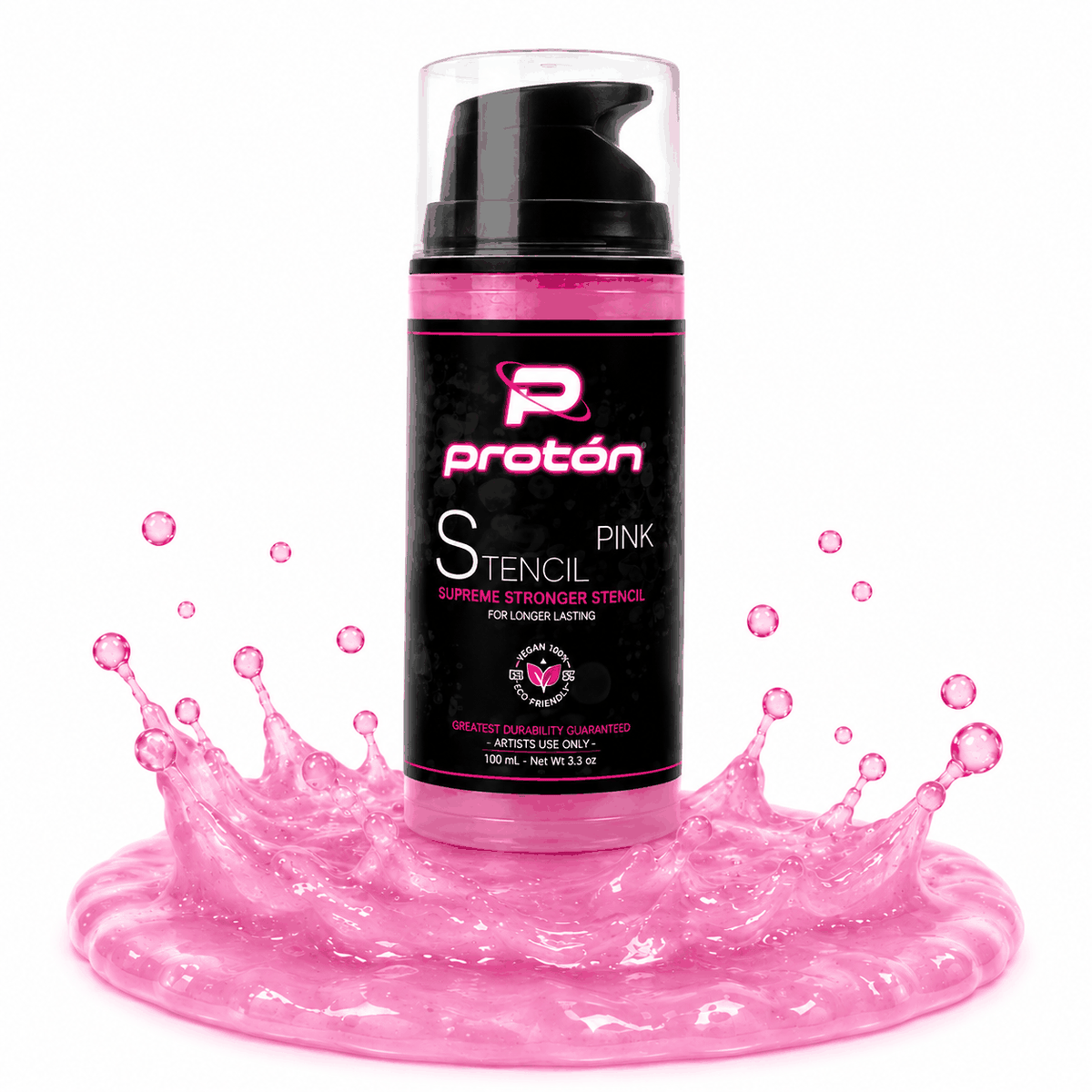 Proton Stencil Primer - żel do odbijania wzoru kalki tatuażu - PINK 100ml – zdjęcie 5