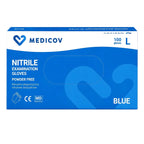 Rękawiczki Nitrylowe BLUE Bezpudrowe Medicov 100 szt. L