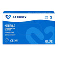 Rękawiczki Nitrylowe BLUE Bezpudrowe Medicov 100 szt. S