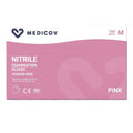 Rękawiczki Nitrylowe PINK Bezpudrowe Medicov 100 szt. M