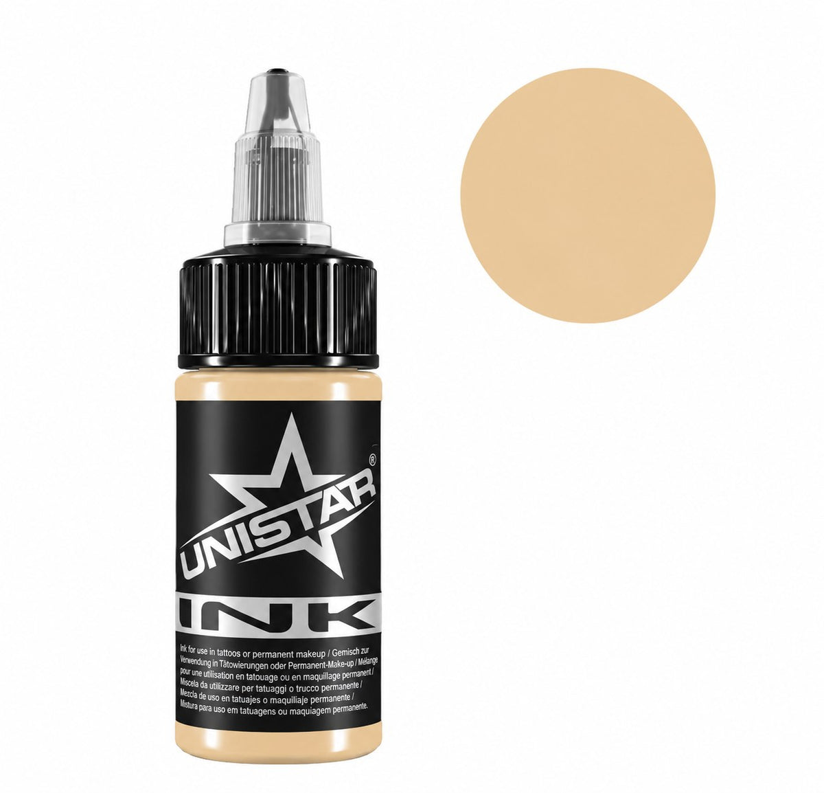 Beżowa farba, tusz do tatuażu - UNISTAR INK - Tan 30ml (Reach)