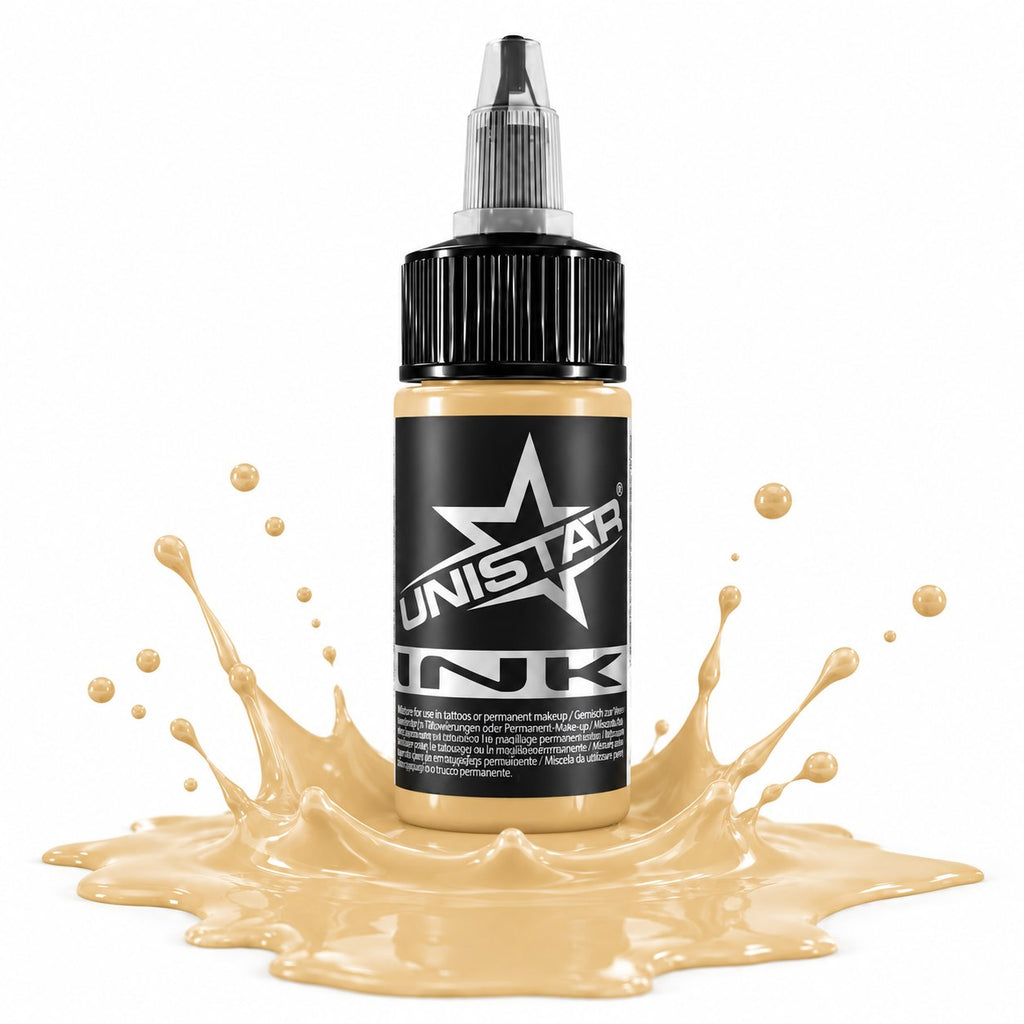 Beżowa farba, tusz do tatuażu - UNISTAR INK - Tan 30ml (Reach)