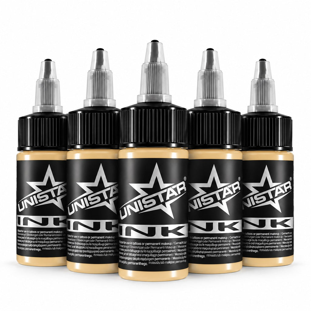 Beżowa farba, tusz do tatuażu - UNISTAR INK - Tan 30ml (Reach)
