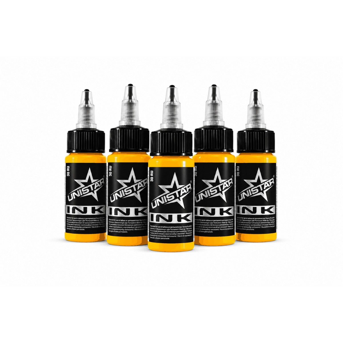 Żółta farba, tusz do tatuażu - UNISTAR INK - Yellow 30ml (Reach) – zdjęcie 4