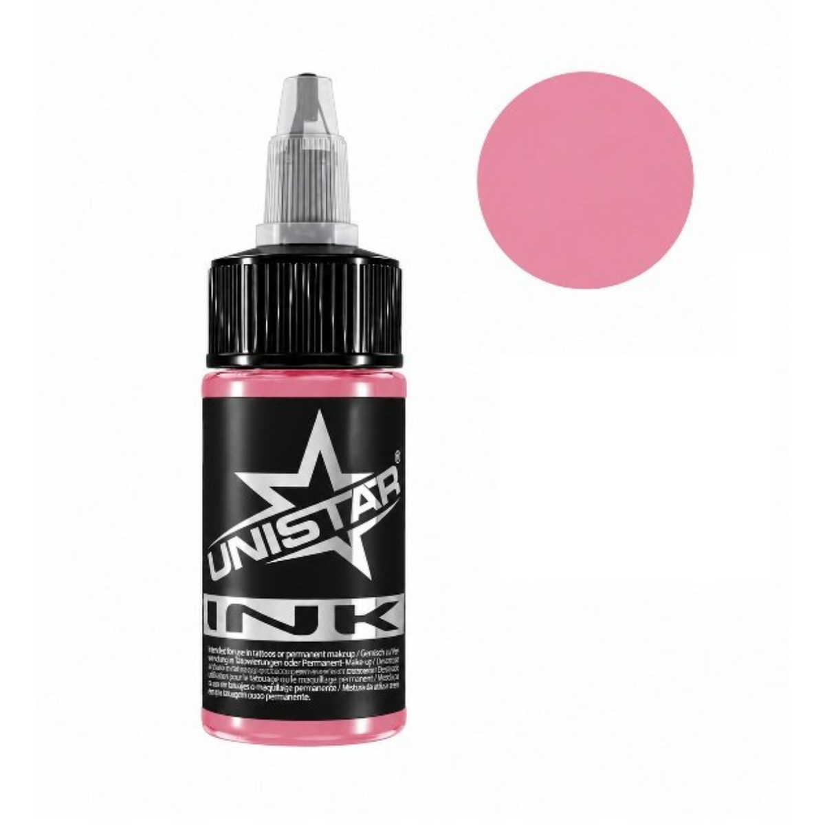 Różowa farba, tusz do tatuażu - UNISTAR INK - Pink 30ml (Reach)