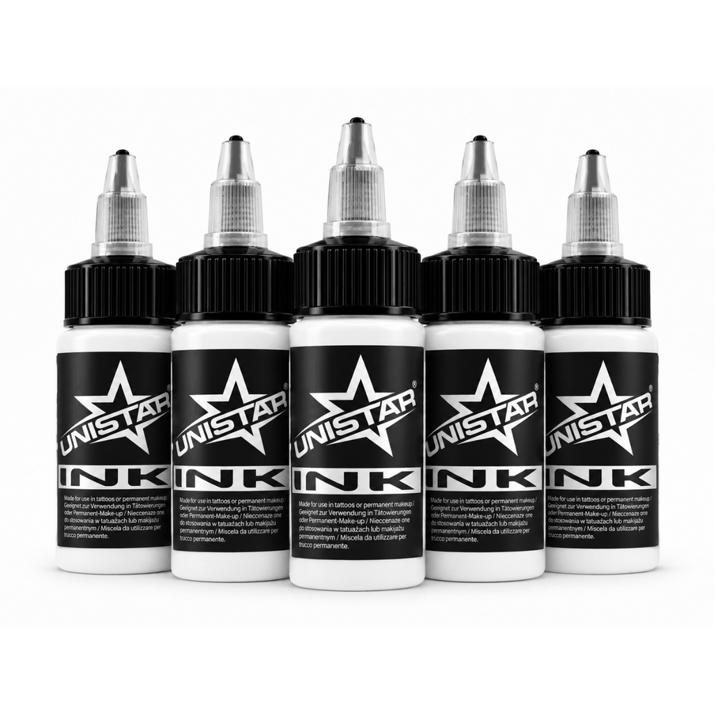Biała farba, tusz do tatuażu - UNISTAR INK - Heavy White 30ml (Reach) – zdjęcie 4