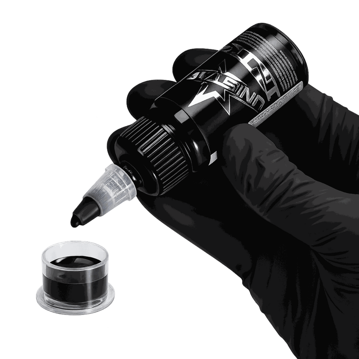 Czarna farba, tusz do tatuażu - UNISTAR INK - Top Basic Black 30ml (Reach) – zdjęcie 2