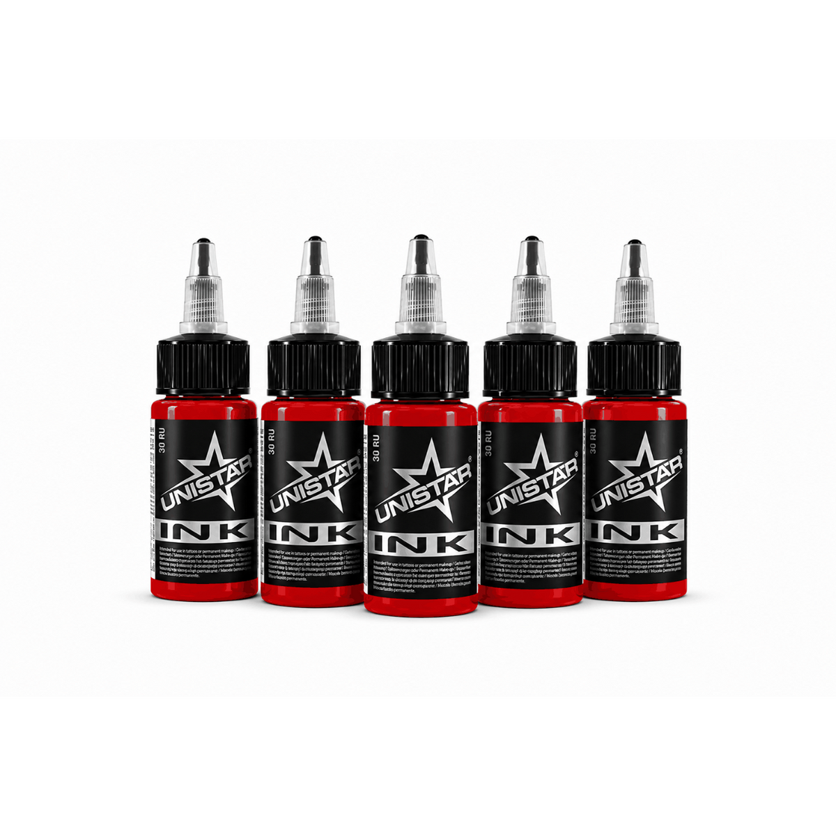Czerwona farba, tusz do tatuażu - UNISTAR INK - Top Basic Red 30ml (Reach) – zdjęcie 4