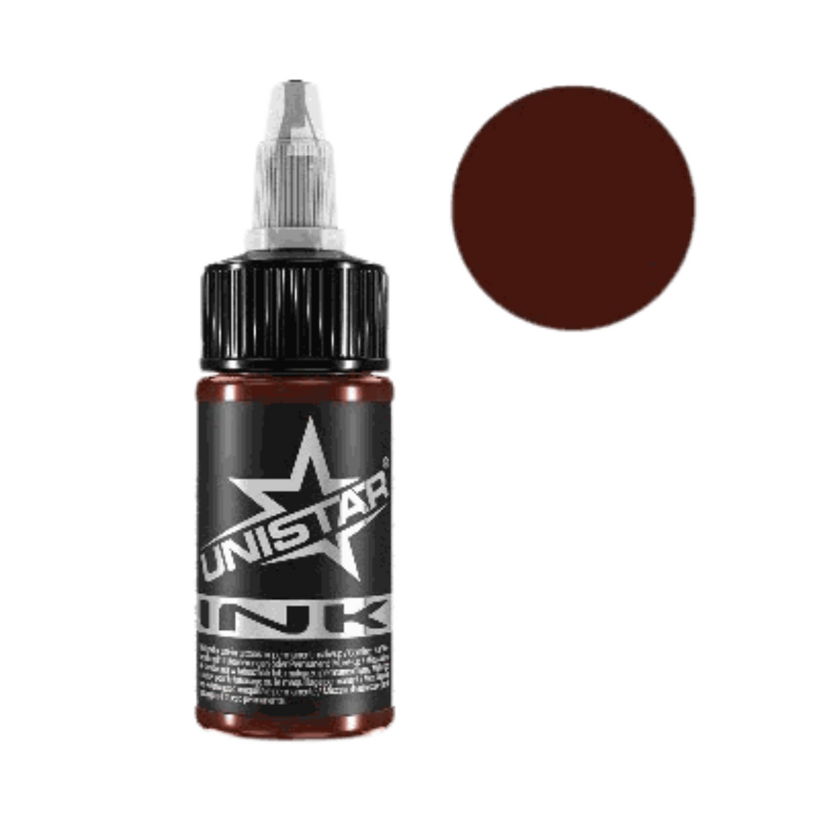 Brązowa farba, tusz do tatuażu - UNISTAR INK - Basic Brown 30ml (Reach)