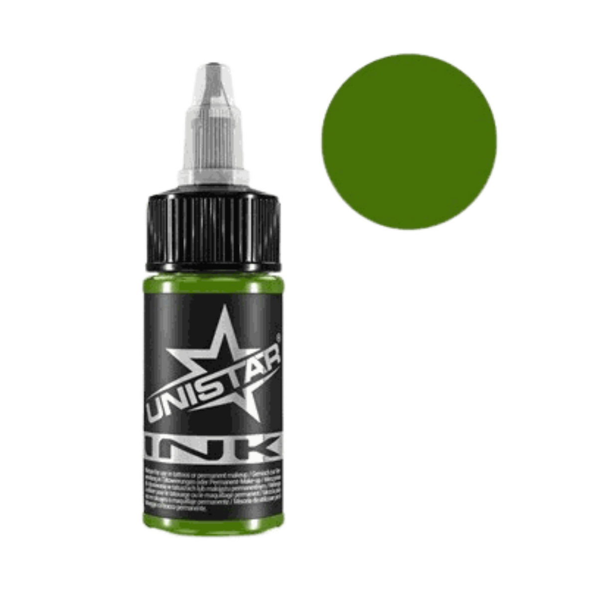 Zielona farba, tusz do tatuażu - UNISTAR INK - Basic Green Dark 30ml(Reach)