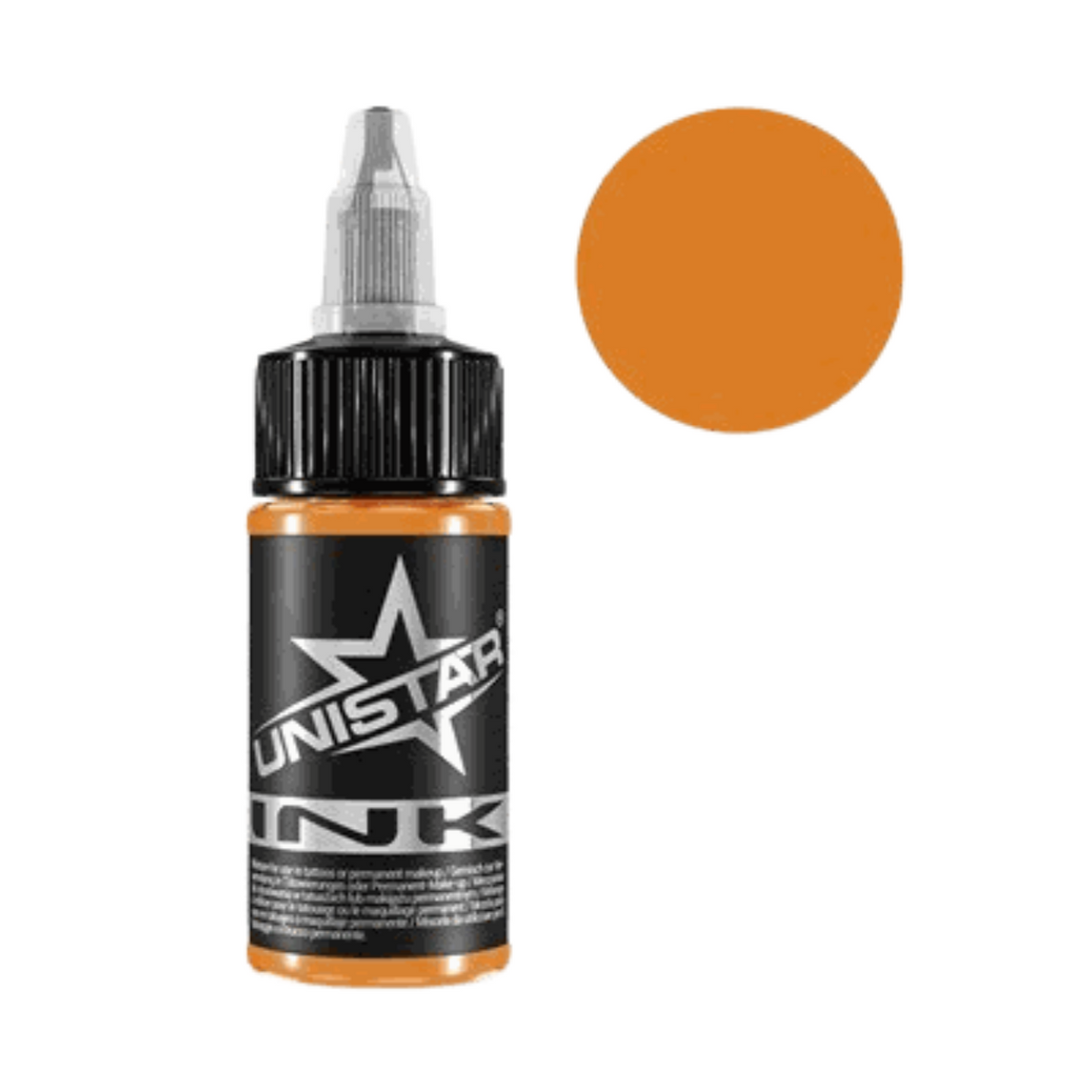 Pomarańczowa farba, tusz do tatuażu - UNISTAR INK Light Orange 30ml(Reach)