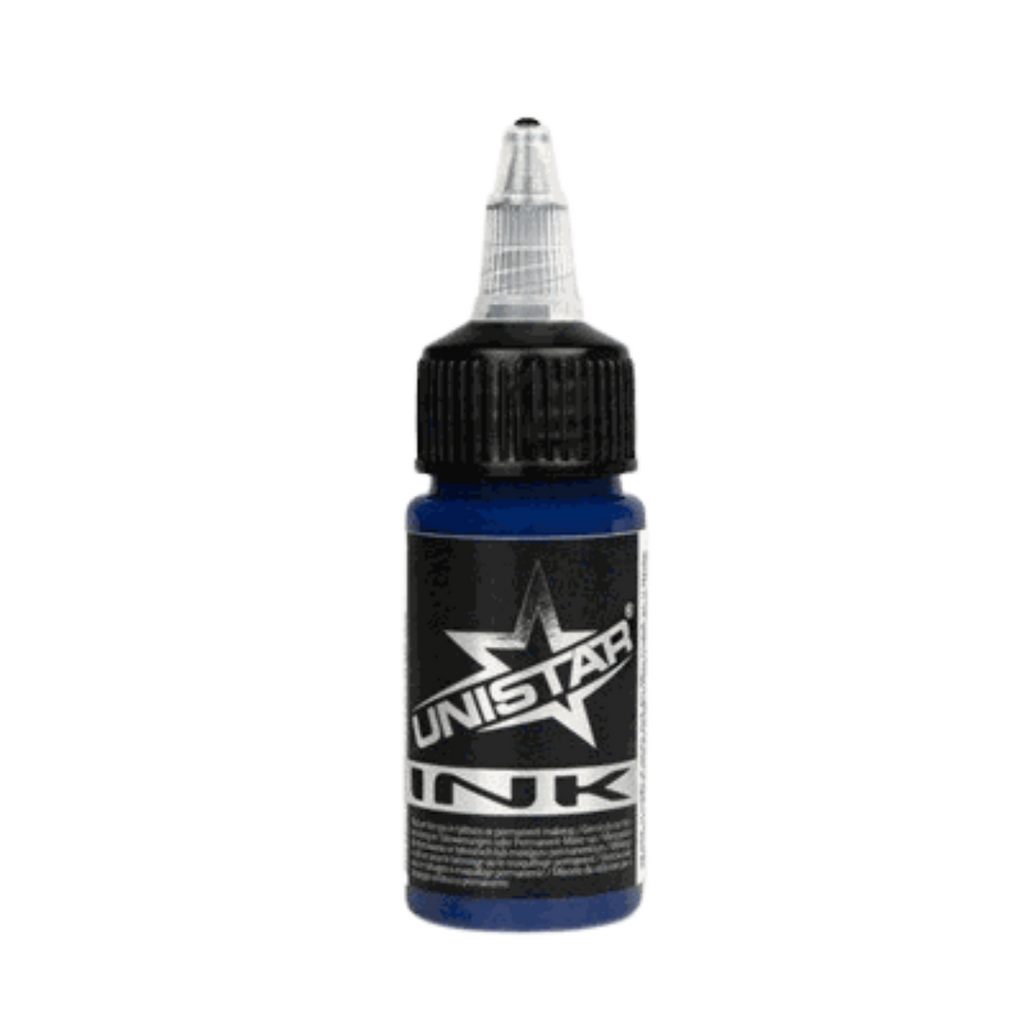 Niebieska farba, tusz do tatuażu - UNISTAR INK - Cosmic Blue 30ml (Reach) – zdjęcie 6