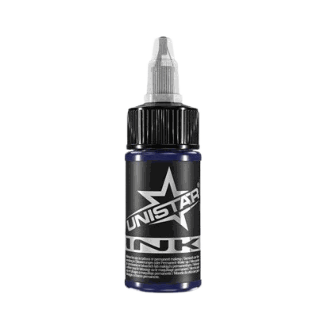 Niebieska farba, tusz do tatuażu - UNISTAR INK Basic Dark Blue 30ml (Reach) – zdjęcie 6