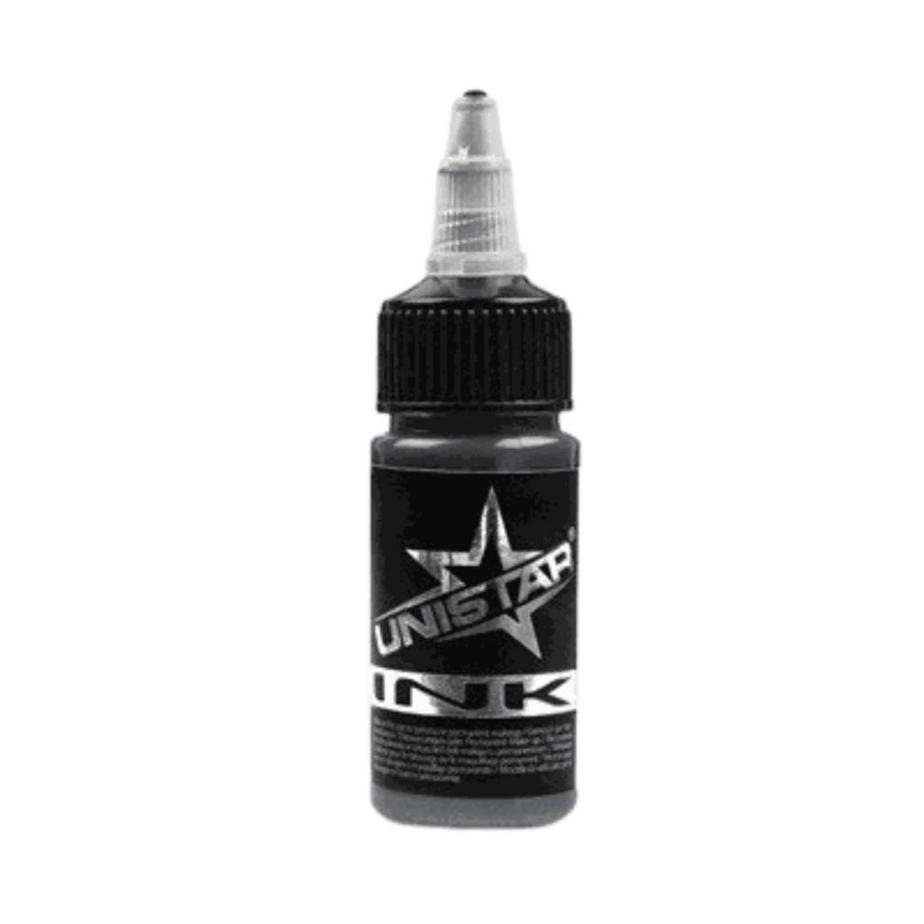 Szara farba, tusz do tatuażu - UNISTAR INK - Gray Medium Dark 30ml (Reach) – zdjęcie 6