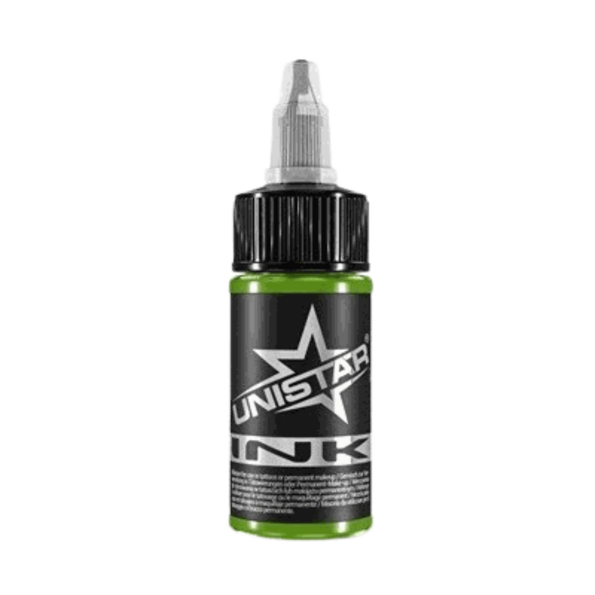 Zielona farba, tusz do tatuażu - UNISTAR INK, Basic Green Light 30ml(Reach) – zdjęcie 6